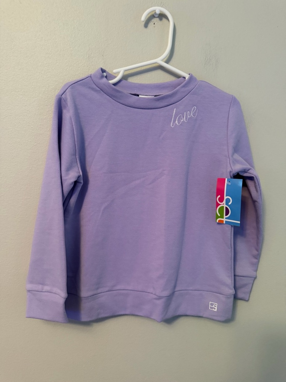 Set Athletics Lavender 'Love' Long-Sleeve Crewneck
